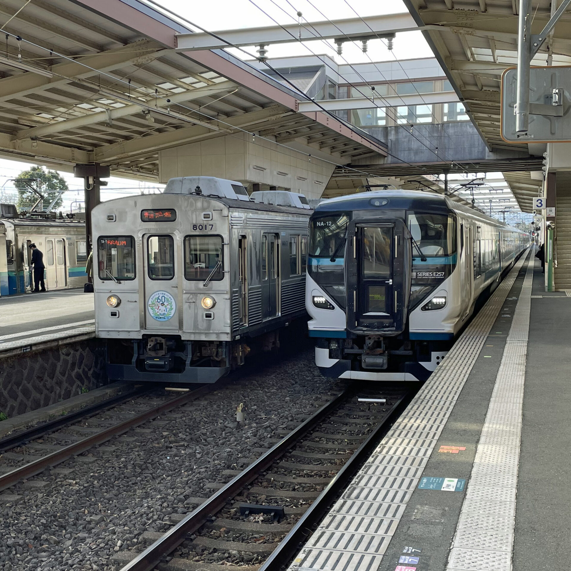 特急踊り子号伊豆高原駅にて