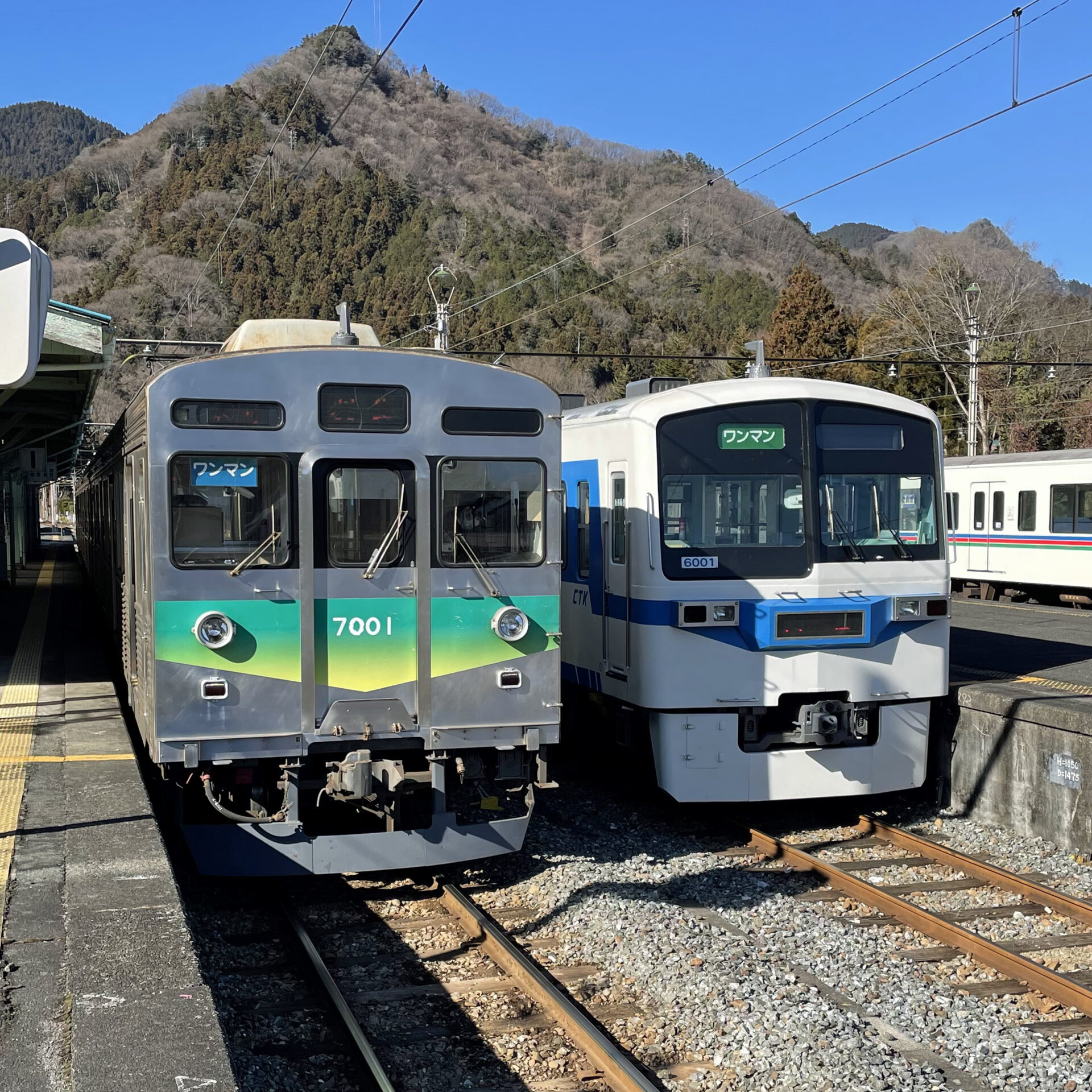 秩父鉄道普通列車三峰口駅にて