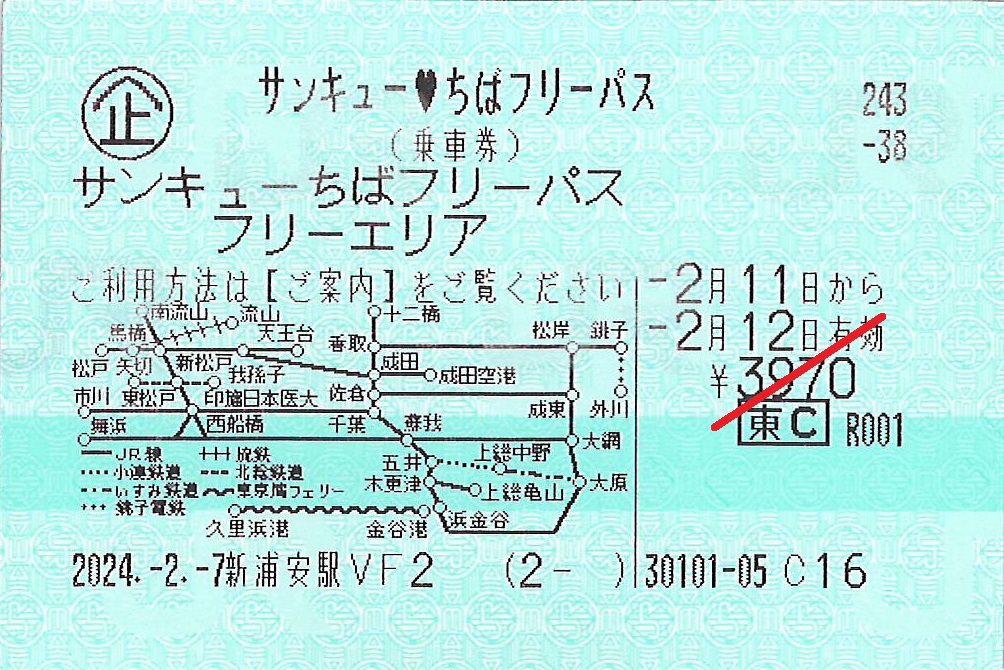 サンキューちばフリーパス本券