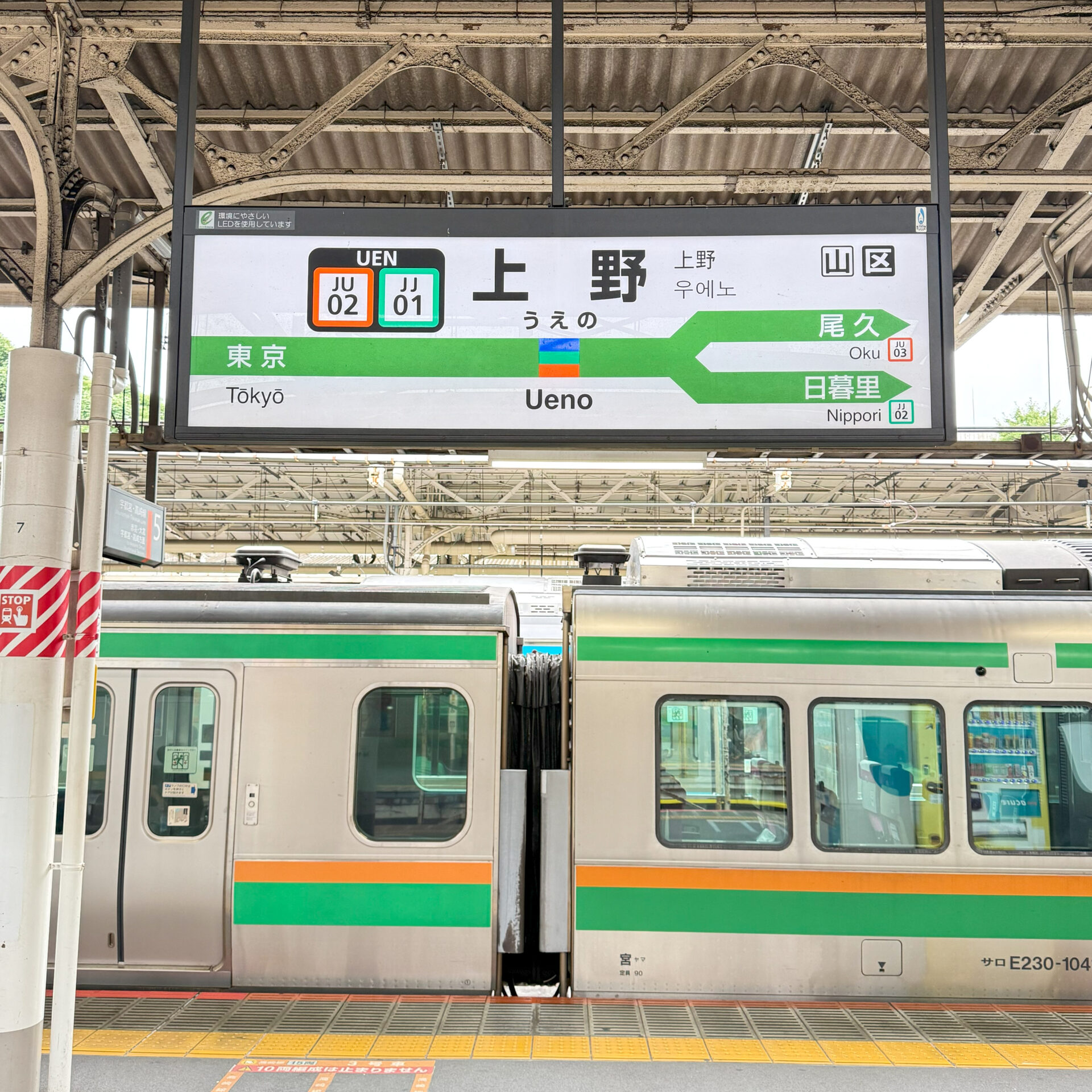 上野駅駅名標